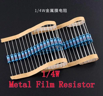 (100 бр.) 10 M Ω 1/4 W 10 М метален филмът резистор 10 Mω 0,25 W 1% ROHS