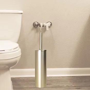Набор от тоалетни четки и притежатели от неръждаема стомана с твърда четка за баня Набор от тоалетни четки и притежатели от неръждаема стомана с твърда четка за баня 1