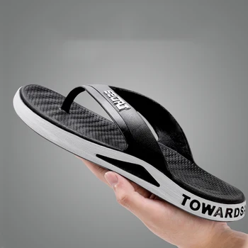 Мъжки чехли за лятото 2023, нови нескользящие и износоустойчивост плажни ежедневни улични чехли за мъжки сандали