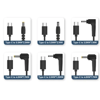 9V USB Type C Включете щепсела на захранващия Кабел с Щепсел с 3.5 мм, 3.0 мм 4,0 мм 4,8 мм и 5,5 мм Штекерный Конвертор за Рутер