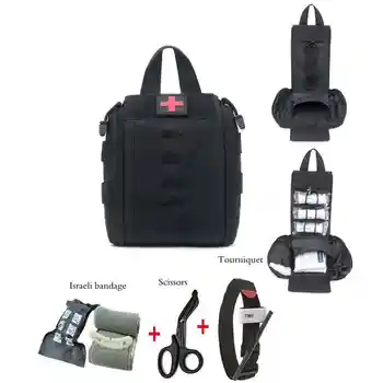 Тактическа Медицинска чанта, комплект за спешна помощ, чанта Molle, комплекти за първа помощ, чанта EMT IFAK, програма за нощуване на открито, разходки