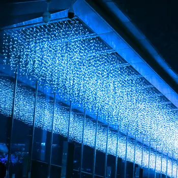 ЕС/САЩ Led Завеса Icicle String Light Droop 0,6-0,8 м Декорации за Дома Корниз Зимата на Улицата Декор Коледна Градинска Венец