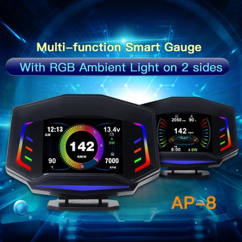 Tomostrong Авто HUD Централен дисплей Цифров скоростомер OBD2 + GPS + ИЗМЕРИТЕЛ на НАКЛОНА на Интелигентен Сензор за Сот RPM G-сензор За повечето автомобили