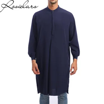 2023 Ежедневни Дълга Риза Модни Мюсюлманска Мъжки Дрехи Халат Ислямска Облекло Арабски Кафтан Абайя Кафтан Туника Мъж Пакистан, Саудитска