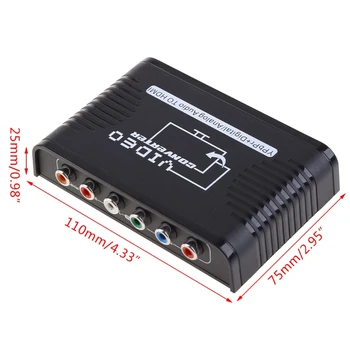 HDMI-съвместим компонентен видео адаптер с резолюция от 1080P (ypbpr компонент за мащабиране, конвертор, Адаптер Видео-аудио за A-самото начало казваше TV , Roku, F19E HDMI-съвместим компонентен видео адаптер с резолюция от 1080P (ypbpr компонент за мащабиране, конвертор, Адаптер Видео-аудио за A-самото начало казваше TV , Roku, F19E 4