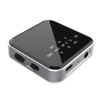 2 в 1 Bluetooth Приемник и Предавател с Bluetooth V5.2 RX + TX 250 ма 3,5 мм ТЕЛЕВИЗИЯ на Компютъра Авто аудиоадаптер с аудиокабелем