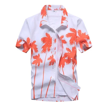 Модерен мъжки Хавайска риза, Мъжки Ежедневни плажни ризи с цветен принтом, Къс ръкав Модерен мъжки Хавайска риза, Мъжки Ежедневни плажни ризи с цветен принтом, Къс ръкав 0