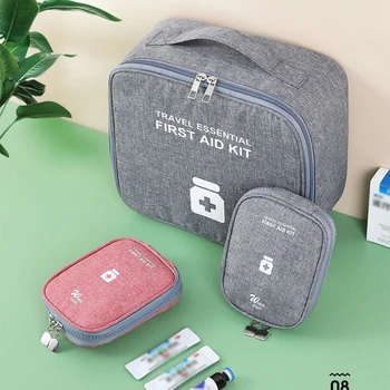 Домашна семейна чанта за комплект за първа помощ, Кутия-органайзер за лекарства Голям капацитет, Чанта за багаж, Чанта за оцеляване при извънредни ситуации, Е Преносима