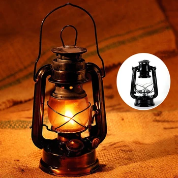 Ретро Преносим Фенер Външно осветление, Керосин лампа за къмпинг, 4 Цвята, led маслена лампа За декорация на дома, Настолна лампа за украса на стаята