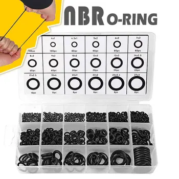 Асортимент от запечатване на пръстени от нитриловой гума Уплътнителни пръстени, Шайби Уплътнение NBR За ремонт на автомобили, Професионална вик Воздухо-Газови връзки
