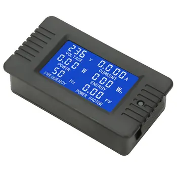 6 В 1 Цифров измерител на напрежение ac 100A, Волтметър, Амперметър, Панел, ток, Вата, Комбиниран индикатор за 110-220 LCD