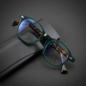 Висококачествена Широката дизайнерска марка Ацетатная ретро рамки за очила ръчно изработени ръчно работа За жени При късогледство за четене мъже Персонални очила