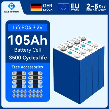 На разположение на склад Exliporc EU 105Ah Lifepo4 С призматическими литиеви елементи 3.2 В LFP