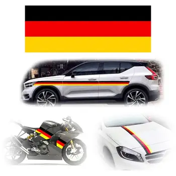 Стикер с изображение на знамето на Германия на цветна лента за евроавтомобиля Audi BMW, Mini, Mercedes, Porsche, Volkswagen за външна или вътрешна декорация