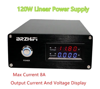 Линейно регулируем източник на захранване dc мощност 120 W с показване на стойности на тока и напрежението, на изхода dc 5V.9V.12V.15В.19В.24V за избор