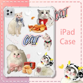 За iPad Mini 6 8,3 5 7,9 2022 10,9 2020 2021 10,2 Pro 11 12,9 См Творчески Калъф с сладък Котка За iPad Air 4 5 10,9 См формата на миди