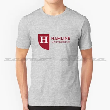 Тениска с логото на Университета Хэмлайн, 100% памук, висококачествена и удобна тениска Сейнт Пол, Минесота, Сейнт Пол, Минесота