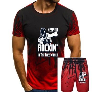 Keep On Rockin' Нийл Неофициална тениска за възрастни и деца, в стил фолк-рок в един свободен свят,