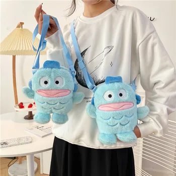 Сладък плюшен чанта-месинджър с рибки, мека чанта, чанта през рамо, раница с аниме-набивкой, подаръци за момичета и деца