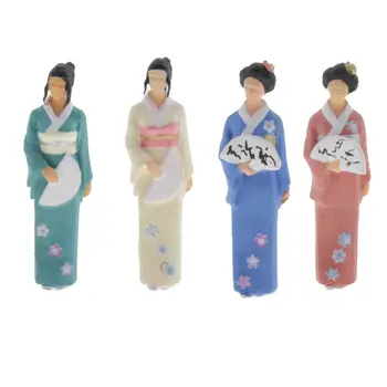 1:64 Японски женски образи, хора, диорама, детски интериор със собствените си ръце