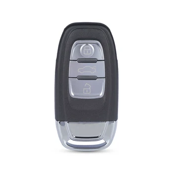 XNRKEY 3 Бутона Smart Remote Shell Key за Носене на Ключодържател за Audi A3 A4 A5 A6 Q5 Q8 S4 S5 Подмяна на Ключ за Кола Shell