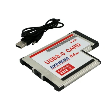 54 мм към USB 3,0x2 Пристанище Expresscard PCI-E КЪМ USB Адаптер Конвертор Express Card Метал + Пластмаса Подходящ За Лаптоп, Notebook