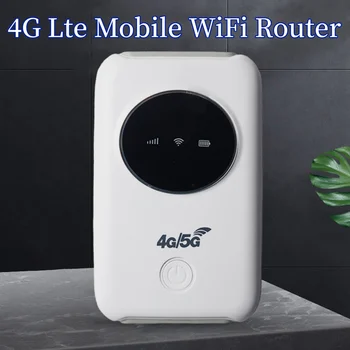 H808 + Мобилен Wi-Fi Рутер 4G Lte 150 Mbit/s, Преносим Модем, Мини-рутер със Слот за SIM-карти, джоб за топла точка, 3200 ма, за Пътуване на открито